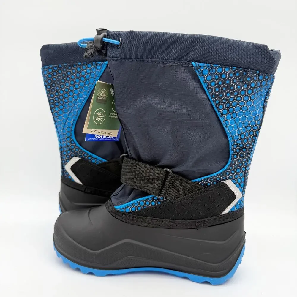 Kamik Kids Snowfall P Winter Boots US 13 EU 31 Blue Black Waterproof NIB